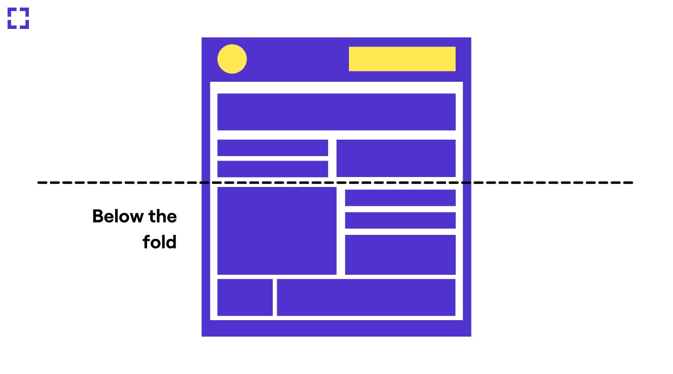 below the fold website