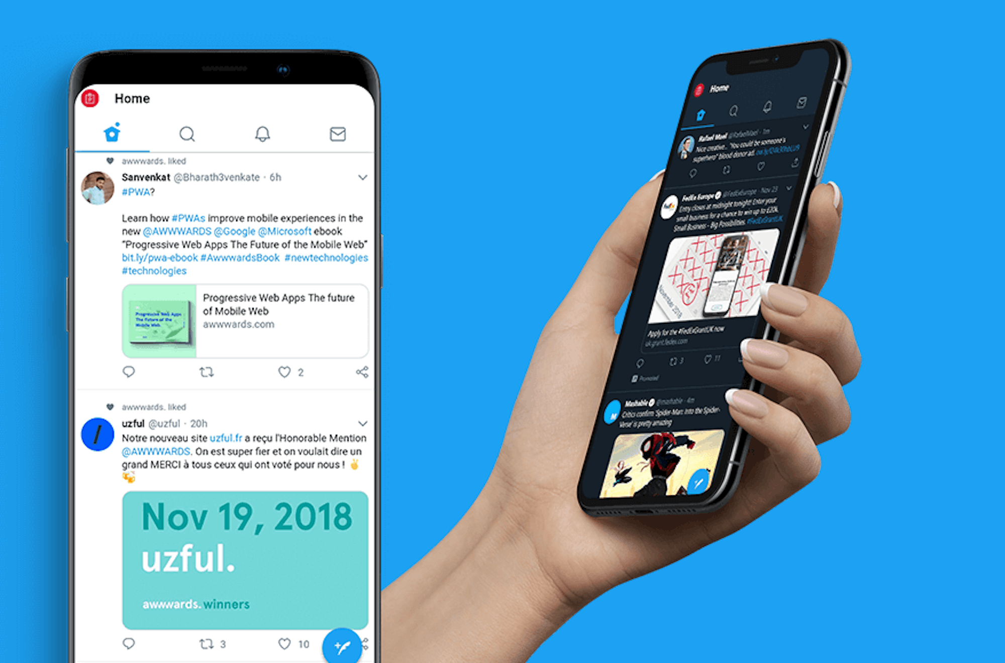 Twitter's PWA on mobile