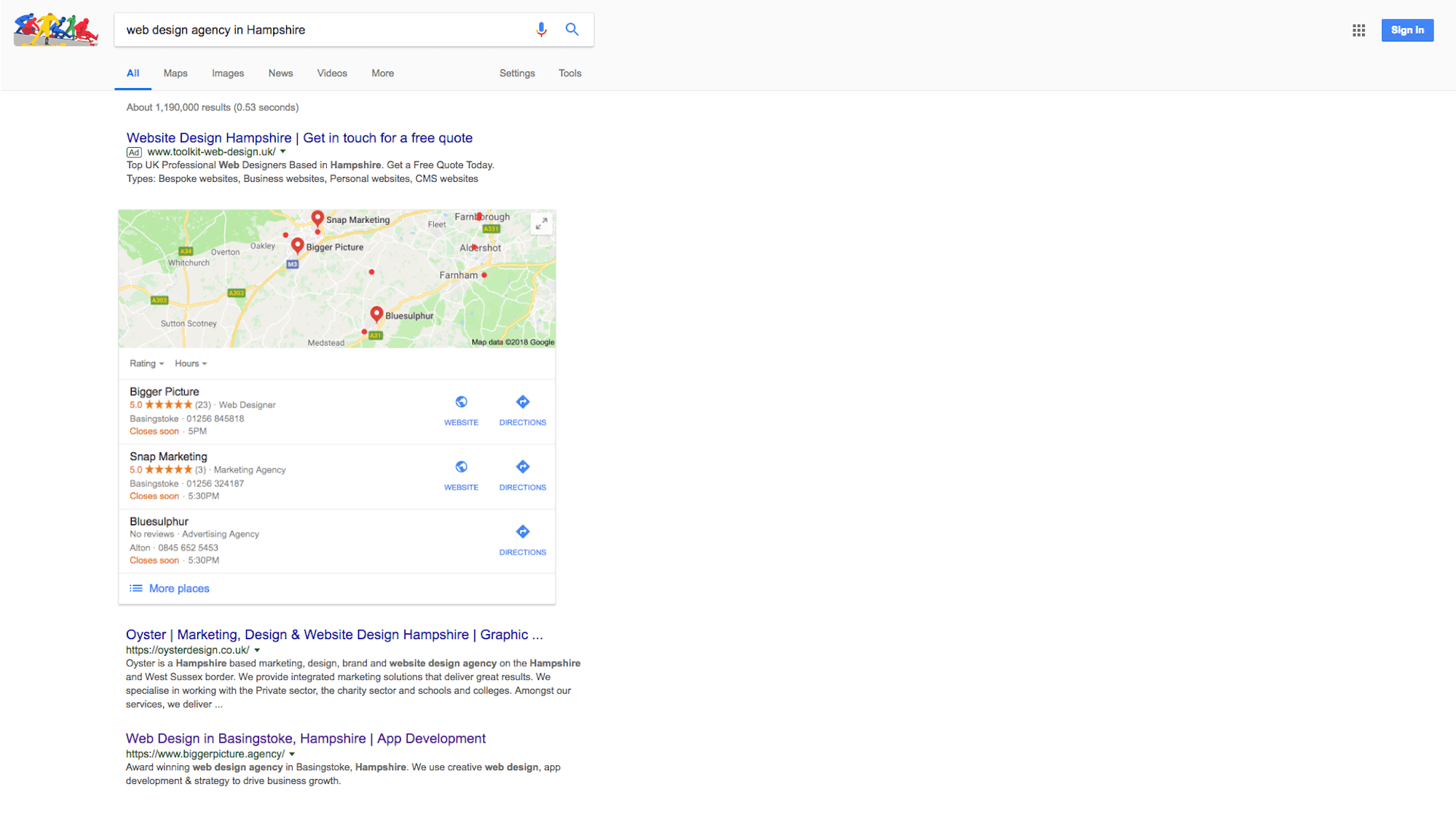 Local Search Results