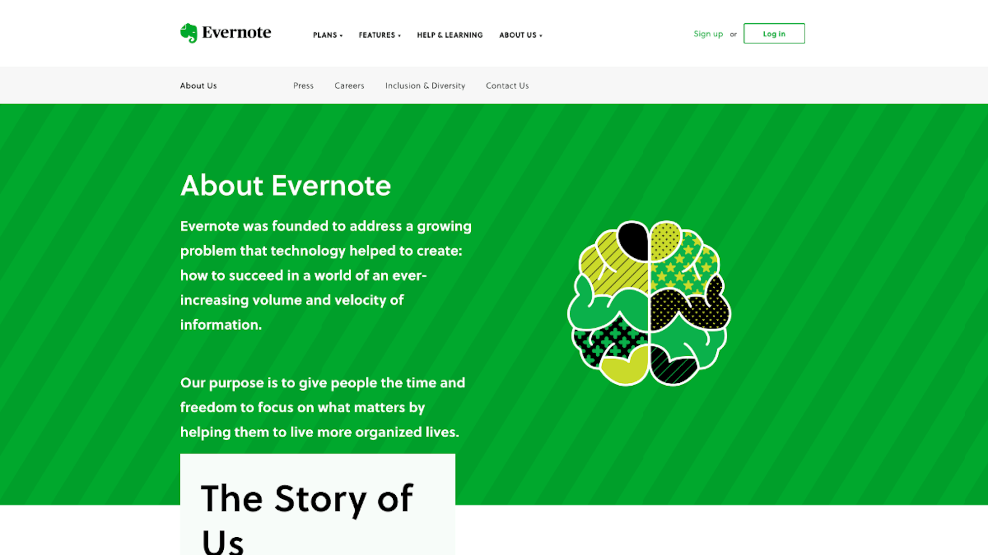 Evernote's About Us Page