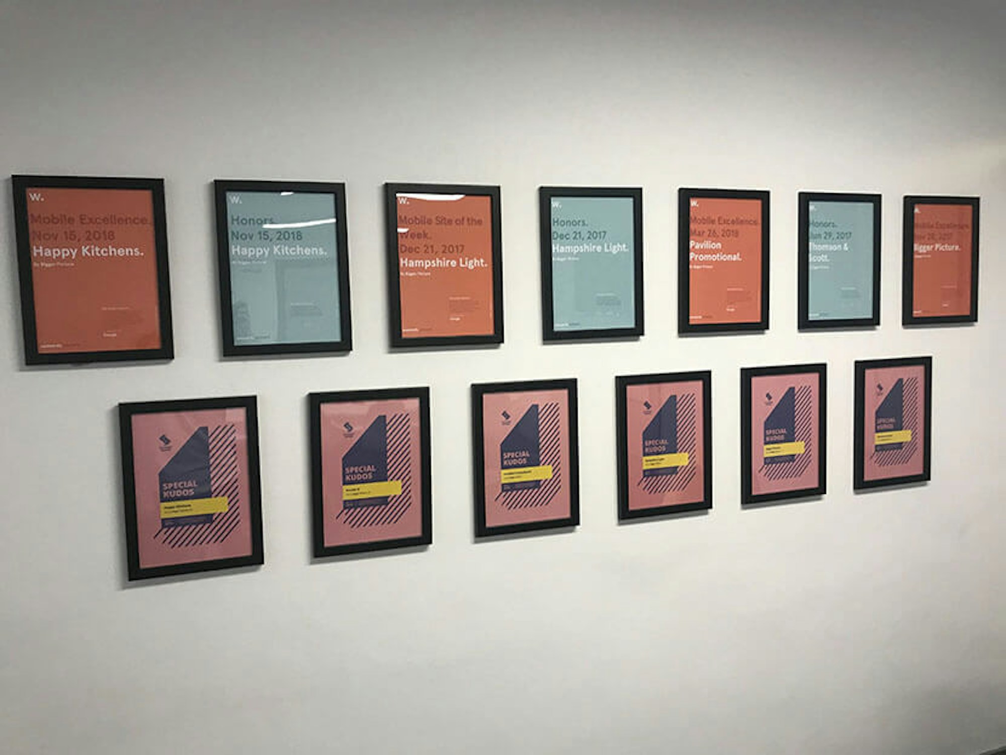 Bigger Picture's certificate wall