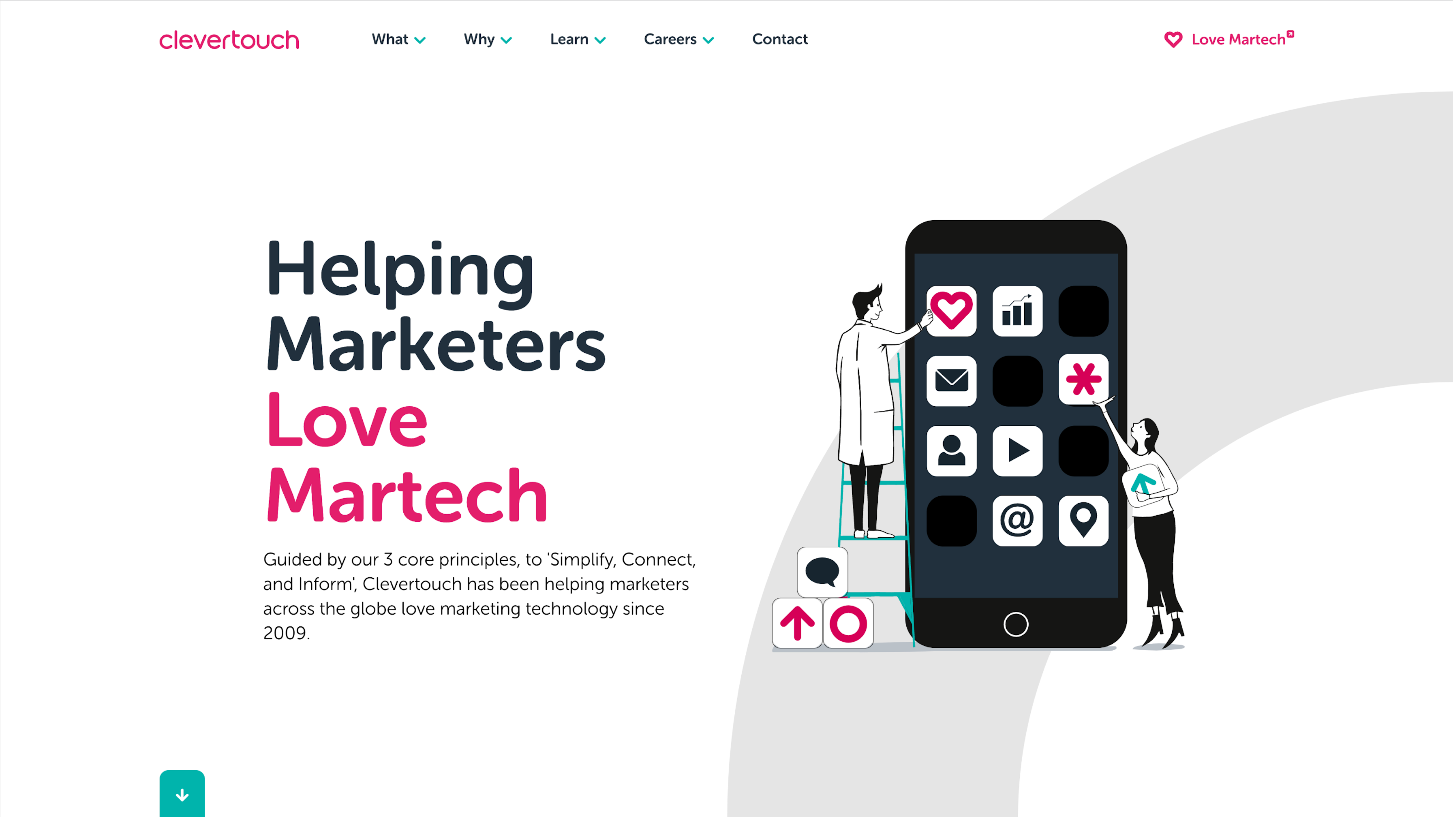 Clevertouch homepage header