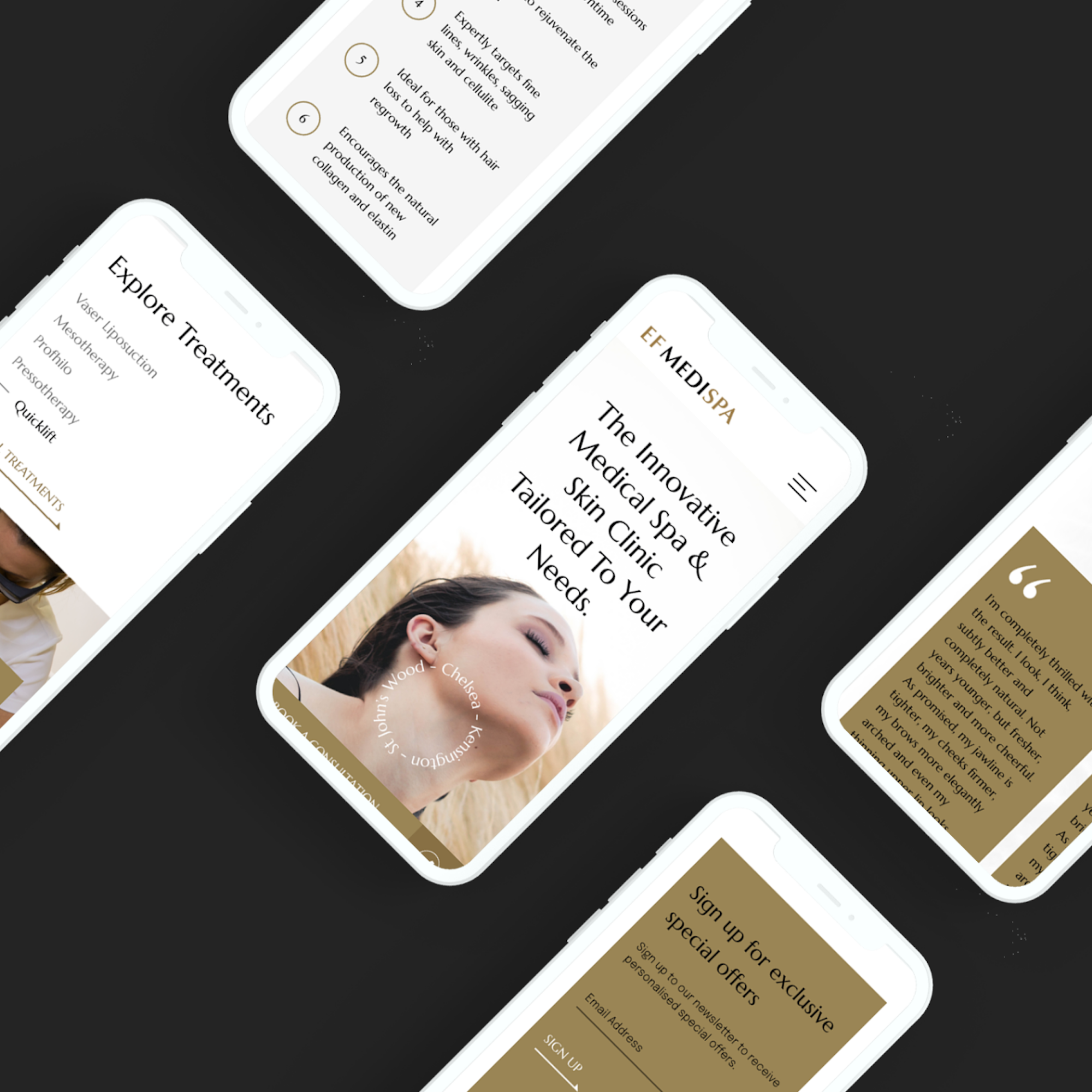 EF Medispa mobile mockup