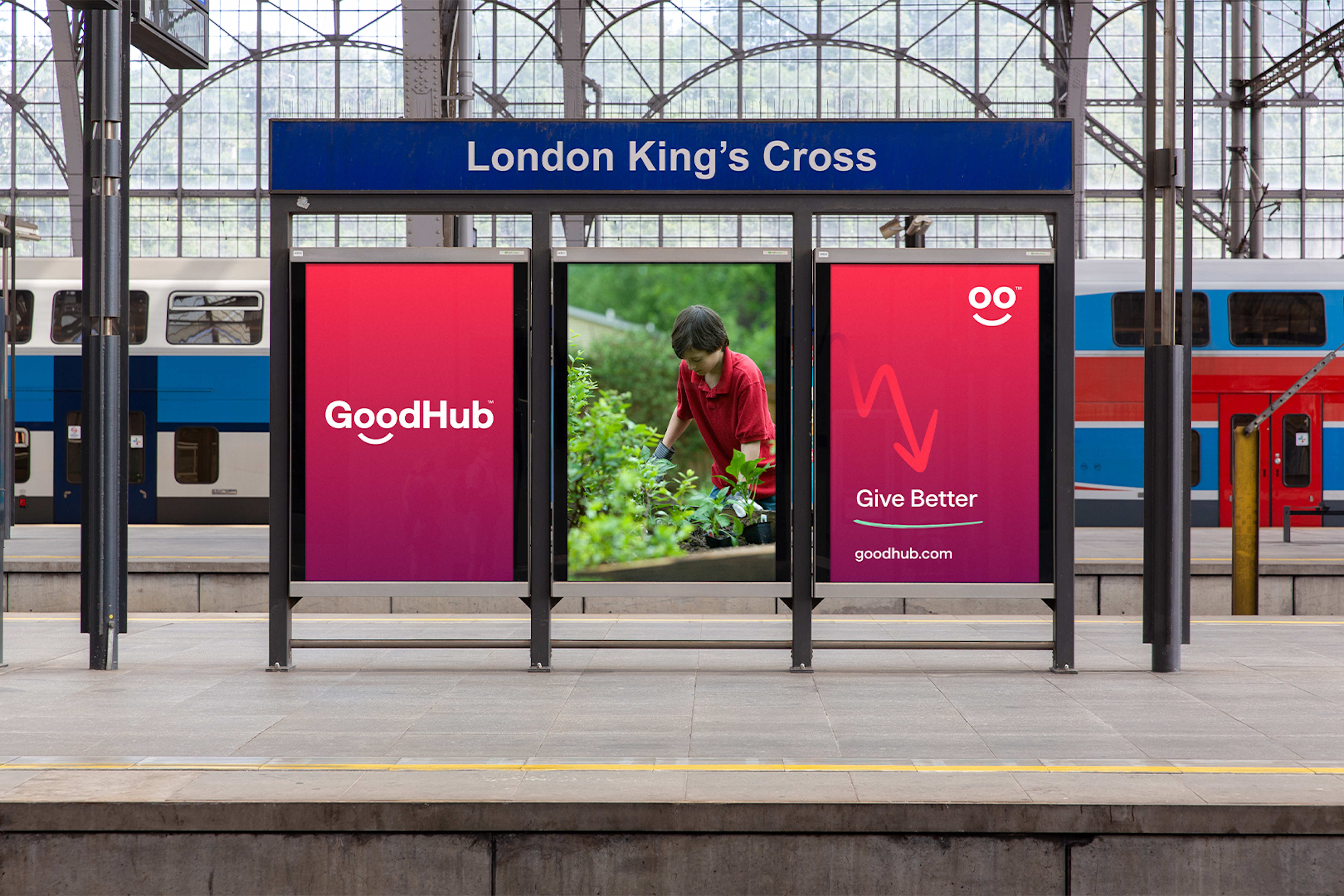 GoodHub train poster advertisement